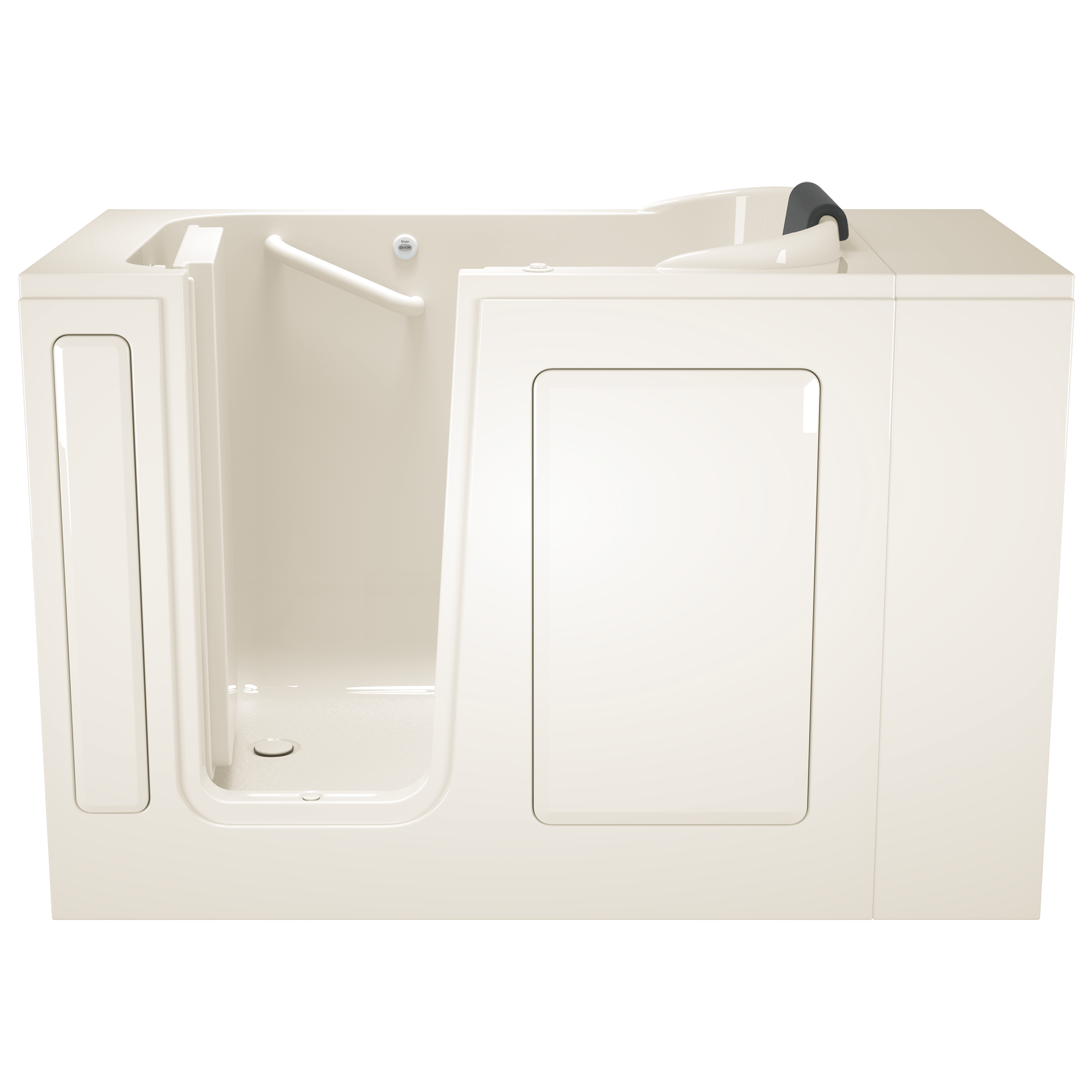 Gelcoat Premium Series 28 x 48 Inch Walk in Tub With Whirlpool System   Left Hand Drain WIB LINEN